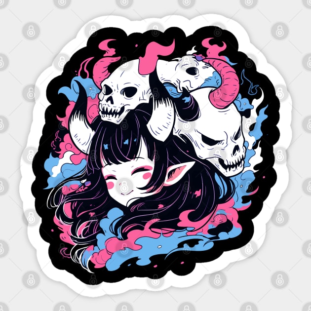 oni girl - anime style Sticker by Dragadin